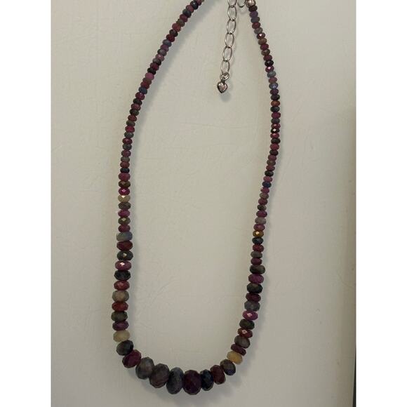 Desert Rose Trading Jewelry - Jay King Mine finds DRT Faceted Rainbow Tourmaline 18-20” Sterling Necklace